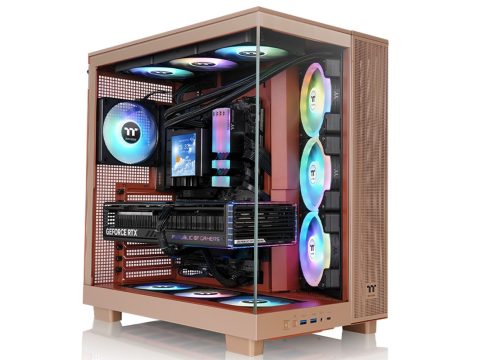 Компьютерный корпус, Thermaltake, View 380 XL TG ARGB Gravel Sand, CA-11E-00MGWN-00, E-ATX / ATX / Micro-ATX / Mini-ITX, 1*3.5"/3*2.5", Высота кулера до 160 мм, Длина VGA до 450 мм, 471 x 288 x 469 мм, Без Б/П, Бежевый