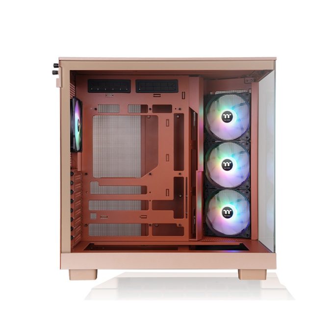 Компьютерный корпус, Thermaltake, View 380 XL TG ARGB Gravel Sand, CA-11E-00MGWN-00, E-ATX / ATX / Micro-ATX / Mini-ITX, 1*3.5"/3*2.5", Высота кулера до 160 мм, Длина VGA до 450 мм, 471 x 288 x 469 мм, Без Б/П, Бежевый