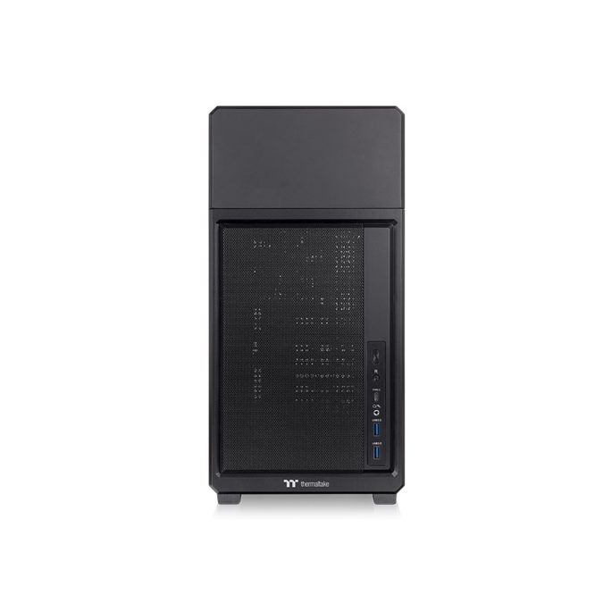 Компьютерный корпус, Thermaltake, TR300 TG Black, CA-11M-00M1WN-00, Mini ITX/Micro-ATX/ATX, 2*3.5"/3*2.5", Высота кулера до 165 мм, Длина VGA до 410 мм, 419 x 205 x 467 мм, Без Б/П, Черный