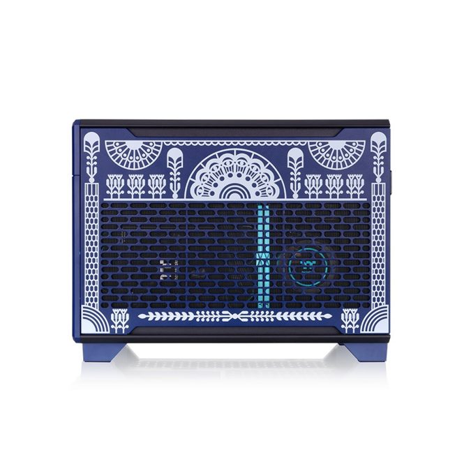Компьютерный корпус, Thermaltake, TR100 Koralie Edition, CA-11A-00SPNN-AR, m-ITX, 2*2.5", Высота кулера до 68 мм, Длина VGA до 360 мм, 294 x 179 x 391 мм, Без Б/П, Синий