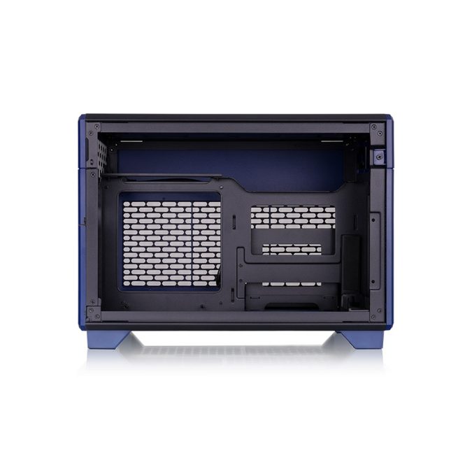 Компьютерный корпус, Thermaltake, TR100 Koralie Edition, CA-11A-00SPNN-AR, m-ITX, 2*2.5", Высота кулера до 68 мм, Длина VGA до 360 мм, 294 x 179 x 391 мм, Без Б/П, Синий