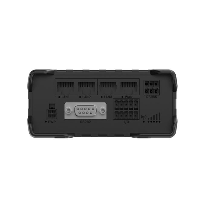 Роутер, Teltonika, RUT906, LTE Cat4 до 150/50Мбит/с, DualSIM, WiFi 802.11b/g/n, 4 Ethernet 10/100Мбит/с, 1 RS232, 1 RS485, 9–30В DC, промышленное исполнение.