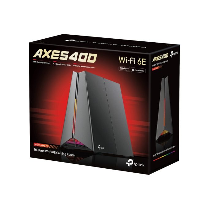 Маршрутизатор, Tp-Link, Archer GXE75, 802.11a/b/g/n/ac/ax, AXE5400 , 2,4 ГГц/5 ГГц/6 ГГц, 1  порт WAN/LAN 2.5 Гбит/с, 1  порт WAN/LAN 10/100/1000 Мбит/с,
3  порта LAN 10/100/1000 Мбит/с, 1  порт USB 3.0.