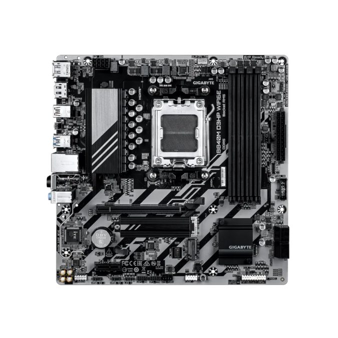 Материнская плата, Gigabyte, B840M D3HP WIFI6E (4719331879662), AM5, B840, 4xDDR5 5600/5800/6000/6200/6400/8200(OC), 4xSATA3, Raid, 2xM.2 (PCI-E 4.0x4/x2), 2хDP, 1xHDMI, 1xPCI-Ex16, 1xPCI-Ex1, WiFi, mATX