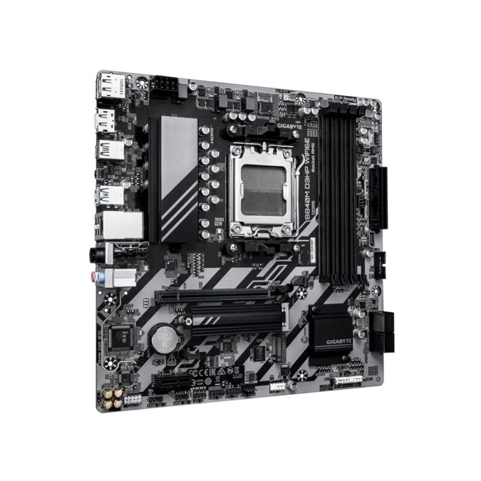 Материнская плата, Gigabyte, B840M D3HP WIFI6E (4719331879662), AM5, B840, 4xDDR5 5600/5800/6000/6200/6400/8200(OC), 4xSATA3, Raid, 2xM.2 (PCI-E 4.0x4/x2), 2хDP, 1xHDMI, 1xPCI-Ex16, 1xPCI-Ex1, WiFi, mATX