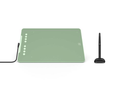 Графический планшет, XP-Pen, Deco 01 (V3) green, Разрешение 5080 lpi, Чувствительность к нажатию 8192, Интерфейс USB, Рабочая область 10"х6,25", Зелёный