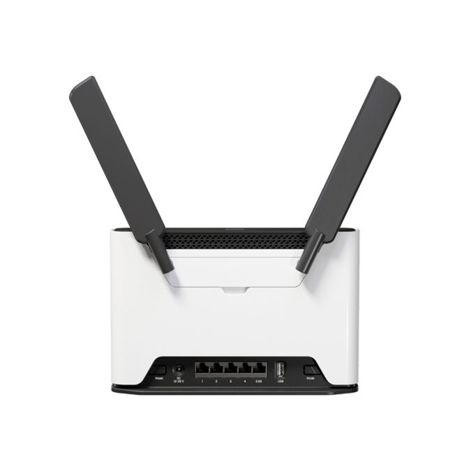 Маршрутизатор, MikroTik, S53UG+5HaxD2HaxD-TC&R11e-LTE7, Chateau LTE7 ax, 4 порта 10/100/1000М, 1 порт 2500М, 2.4/5 GHz, АХ1800, 1 слот Micro SIM, 1 слот USB-A, RouterOS, -40°С до 70 °C