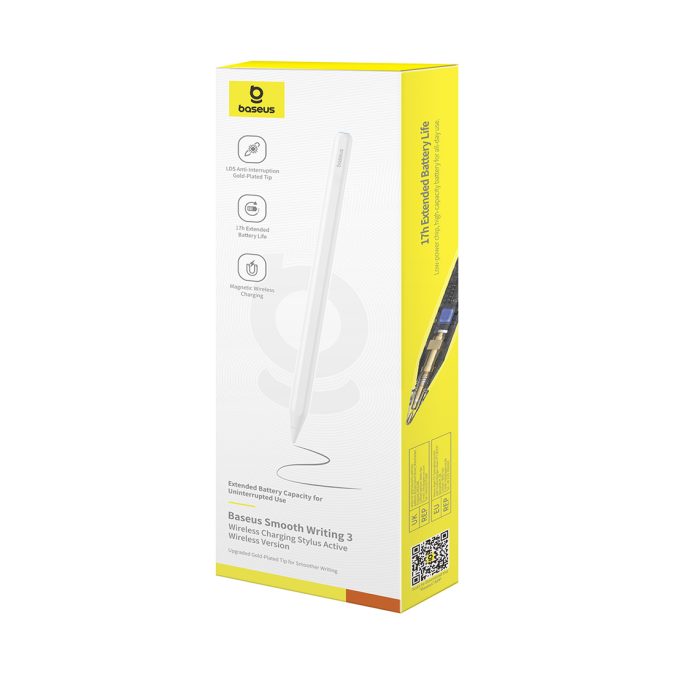 Стилус, Baseus, Smooth Writing 3, White, (P80080806213-00), Белый