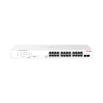 Коммутатор, H3C, Aolynk US110-24G2MF-HP, Управляемый L2, 24 порта Ethernet 10/100/1000 Base-T PoE+, 2 порта SFP 2,5G/1G, Кнопочный переключатель - переключатель режимов, Стоечный, 802.3af/at, бюджет 370W