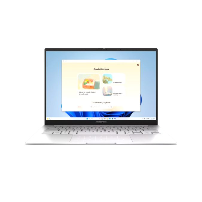 Ноутбук, ASUS, Zenbook 14 UX3405CA-QD1373, 90NB14W2-M020S0, 14", FHD+ 1920x1200, OLED, 60Hz, Core Ultra 5 225H, 16GB LPDDR5X, 512GB SSD M.2, Intel Arc Graphics, DOS, Серебряный + Чехол