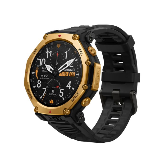 Смарт часы, Amazfit, T-Rex 3 Pro A2444, HD-дисплей AMOLED 1.5 дюйма, Разрешение 480*480 pixel, GPS, GLONASS, Beidou, Galileo, QZSS, Водонепроницаемые (10 ATM), Аккумулятор 700 мАч, Время работы до 25 дней, Черный