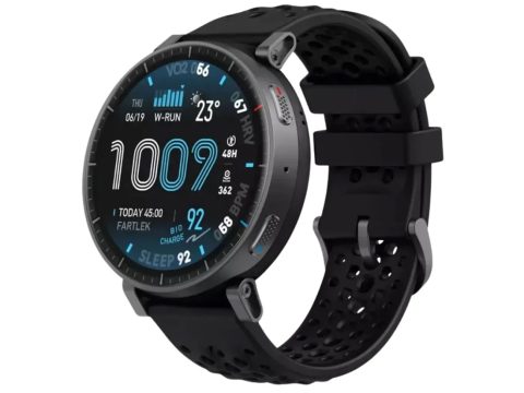 Смарт часы, Amazfit, Active Max A2557, Дисплей 1.32" AMOLED, Разрешение 466x466, Яркость до 2000 нит, Стекло закаленное с антибликовым покрытием, Водонепроницаемость (5 АТМ), Пятиспутниковое позиционирование, Батарея 270 мАч, Черный силиконовый ремешок, Черный