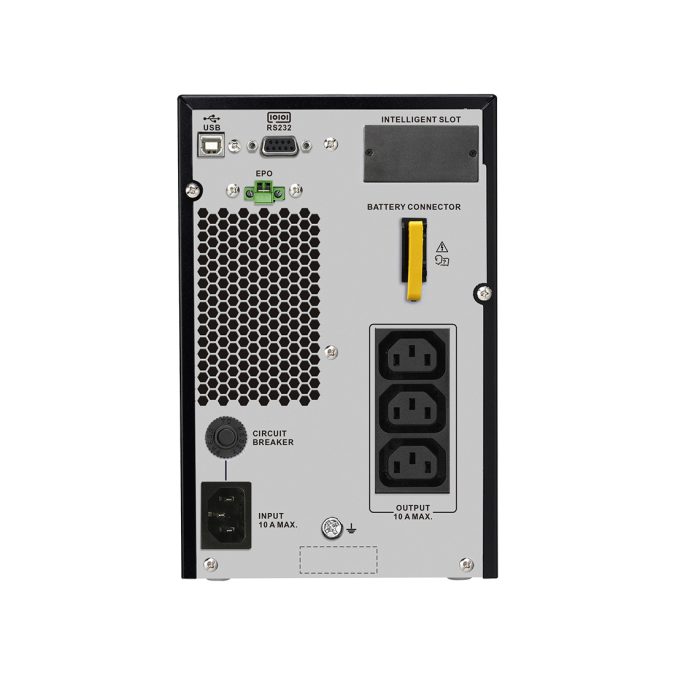 Источник бесперебойного питания, APC, Easy UPS SRV1KI-E, Онлайн, Мощность 1000ВА/900Вт, Напольный, 230В, Вых: 3x IEC C13, Intelligent Card Slot, LCD, APCRBCV203, Чёрный