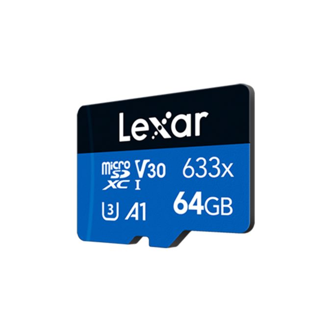 Карта памяти, Lexar, 633X LMS0633064G-BNNNG, microSDHC/microSDXC 64GB C10, A1, UHS-I (U3), V30, без адаптера