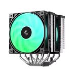 Кулер для процессора, Deepcool, AG620 G2 ARGB R-AG620-BKNPMG2-G, Intel 1851/1700 и AMD AM5/AM4, 270W, 2*120мм, 500-2200±10%/об/м, 62.16 CFM / 68.85 CFM, 28.10 dB(A) / 30.93 dB(A), 4pin PWM, 129х136х159мм, Черный