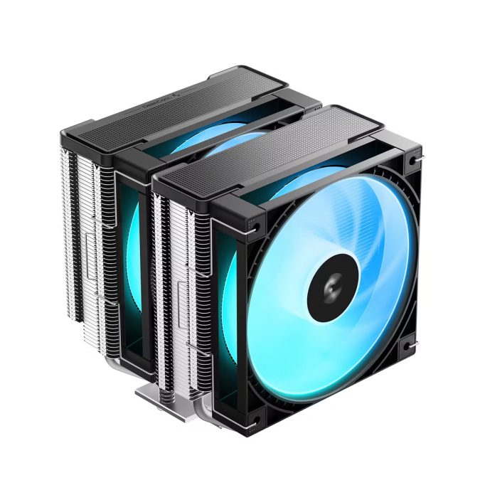 Кулер для процессора, Deepcool, AG620 G2 ARGB R-AG620-BKNPMG2-G, Intel 1851/1700 и AMD AM5/AM4, 270W, 2*120мм, 500-2200±10%/об/м, 62.16 CFM / 68.85 CFM, 28.10 dB(A) / 30.93 dB(A), 4pin PWM, 129х136х159мм, Черный