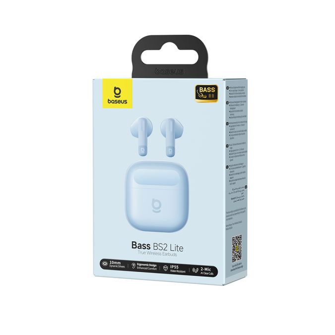 Наушники, Baseus, Bass BS2 Lite Earbuds Galaxy Blue (A0010A05), Голубой