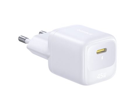 Адаптер питания, Baseus, FN22 1C 45W EU Moon White (E0123301), 45W, Белый