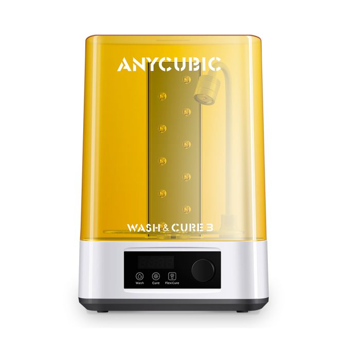 Полимеризационная камера, Anycubic, Wash & Cure 3 WS3B0WH-Y-O, 4 литра, Промывка до 165x100x180 мм, Полимеризация до 3.18 л, УФ-источник, Двухуровневая корзина, Таймер до 30 мин