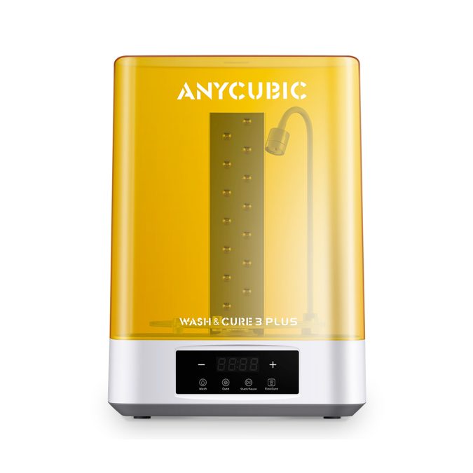 Полимеризационная камера, Anycubic, Wash & Cure 3 Plus WS3LC0WH-Y-O, 12 литров, Промывка до 230x140x260 мм, Полимеризация до 9 л, УФ-источник, Двухуровневая корзина, Таймер до 30 мин