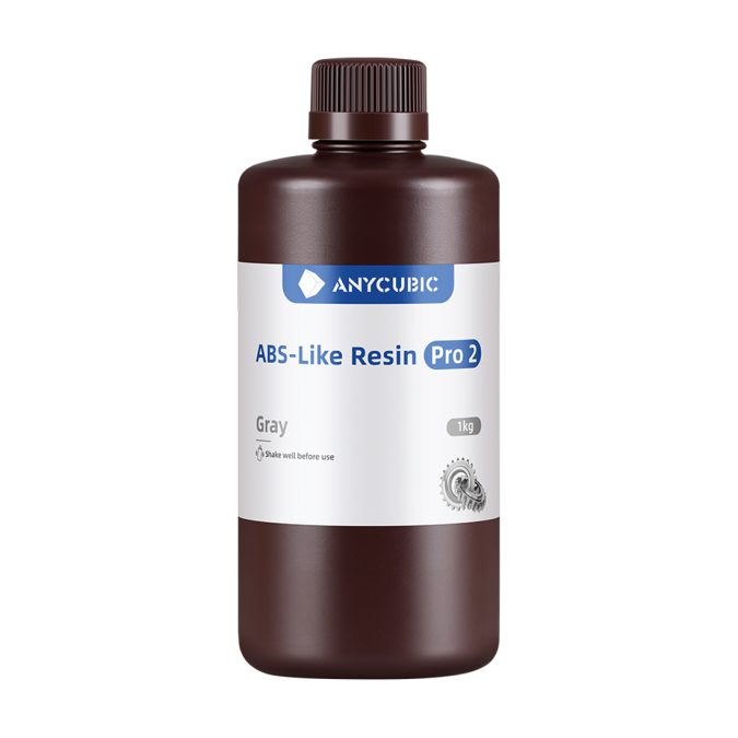 Фотополимерная смола для 3D-печати, Anycubic, ABS-Like Resin Pro 2 SABP2GY-10, 1 литр, Grey (Серый)