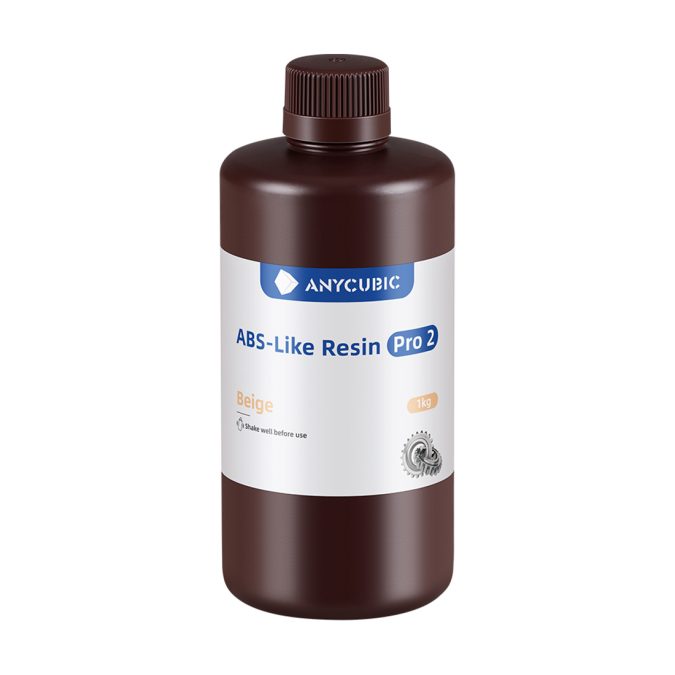 Фотополимерная смола для 3D-печати, Anycubic, ABS-Like Resin Pro 2 SABP2BG-10, 1 литр, Beige (Бежевый)