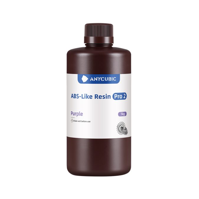Фотополимерная смола для 3D-печати, Anycubic, ABS-Like Resin Pro 2 SABP2PU-10, 1 литр, Purple (Фиолетовый)