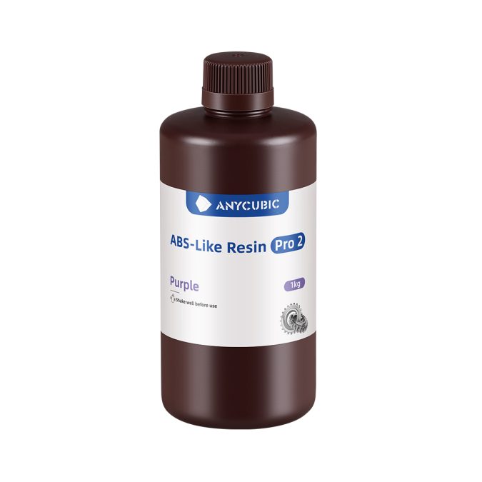 Фотополимерная смола для 3D-печати, Anycubic, ABS-Like Resin Pro 2 SABP2PU-10, 1 литр, Purple (Фиолетовый)