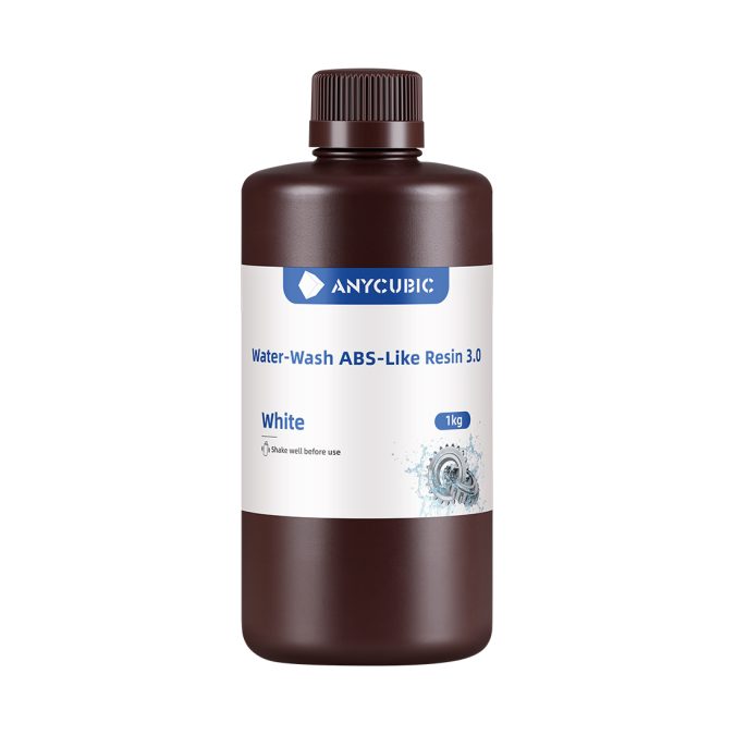 Фотополимерная смола для 3D-печати, Anycubic, Water-Wash ABS-Like Resin 3.0 SSXAB3WH-10, 1 литр, White (Белый)
