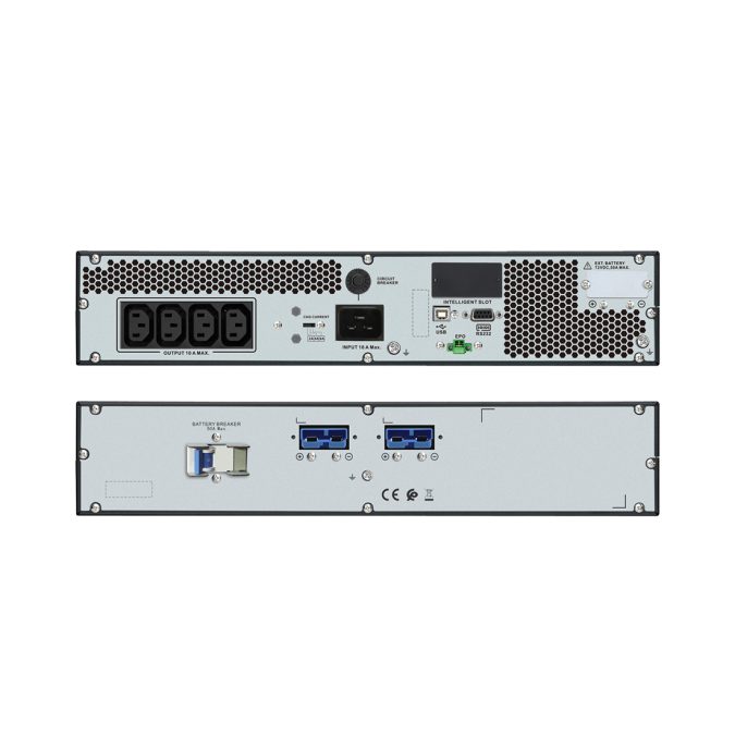 Источник бесперебойного питания, APC, Easy UPS SRV2KRILRK-E , Комплект: SRVPM2KRIL-E - 1шт, SRV72RLBP-9A-1шт, SRVRK1-2 шт, Онлайн, Мощность 2000ВА/1800Вт, Стоечный 4U, 230В, Вых:4x IEC C13, Intelligent Card Slot, LCD, Extended Runtime, W/ rail kit, Чёрный