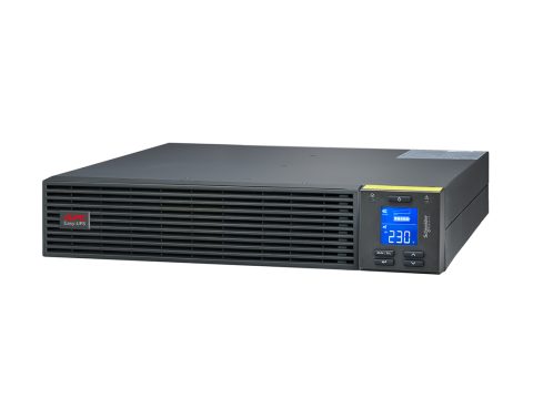 Источник бесперебойного питания, APC, Easy UPS SRV3KRIRK-E , Комплект: SRV3KRI-E -1шт, SRVRK1-1шт, Онлайн, Мощность 3000ВА/2700Вт, Стоечный 2U, 230В, Вых: 6x IEC C13 + 1x IEC C19, Intelligent Card Slot, LCD, W/ Rail Kit, APCRBCV202, Чёрный