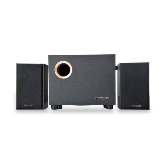 Акустическая система, Microlab, M-105BT, 10Вт (5+2,5*2Вт), 70Дб, 3.5 MiniJack, RCA, Bluetooth 2.1, 40Гц - 20000 Гц, МДФ, Черный