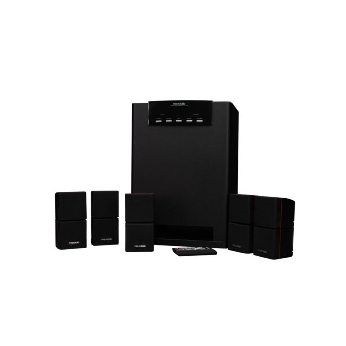 Акустическая система, Microlab, X15BT, 5.1, 170 Вт (90 Вт + 16 Вт*5), Выход 2RCA*2, 5.1CH RCA, USB, микрофон*2, 20 Гц - 20 кГц, Bluetooth 5.0, Пульт ДУ, Настенное крепление, Высокая подставка, Черный