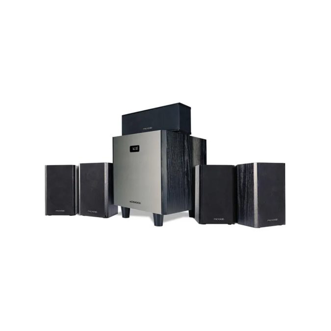 Акустическая система, Microlab, HTS800, 180 Вт (80 Вт + 20Вт*5), Выход 2RCA*2, HDMI, AUX, RCA, USB, микрофон*2, 35 Гц - 20 кГц, Bluetooth 5.3, Пульт ДУ, Встроенный FM-тюнер, MDF, Черный
