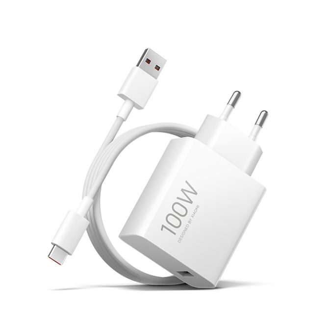Адаптер питания, Xiaomi, 100W Charging Combo (Type-A) EU, BHR095VEU/MDY-19-ER, Мощность 100 Вт, Порт USB Type-A, Поддержка быстрой зарядки, Вход 100–240V~, Выход до 5V3A / 9V3A / 12V3A / 20V5A, Комплект с кабелем, Белый