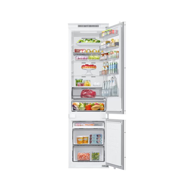 Встраиваемый холодильник с нижней морозильной камерой ,Samsung, BRB70F30A1S0WT, 294 л, Объем морозильной камеры 82 л, Twin Cooling, WIFI, Белый