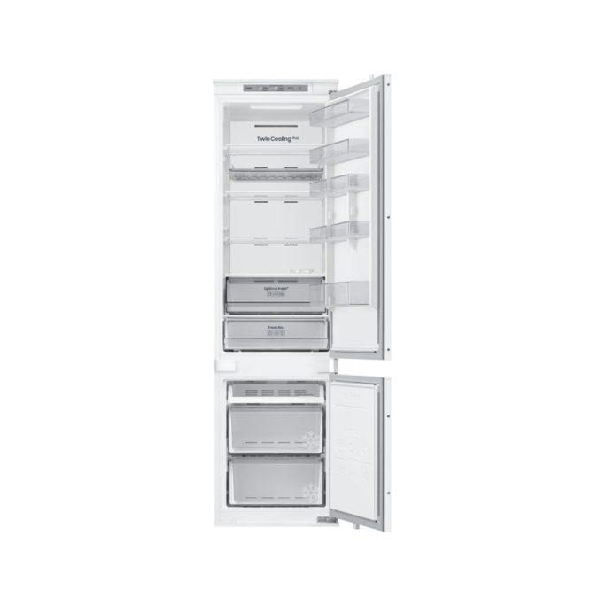 Встраиваемый холодильник с нижней морозильной камерой ,Samsung, BRB70F30A1S0WT, 294 л, Объем морозильной камеры 82 л, Twin Cooling, WIFI, Белый