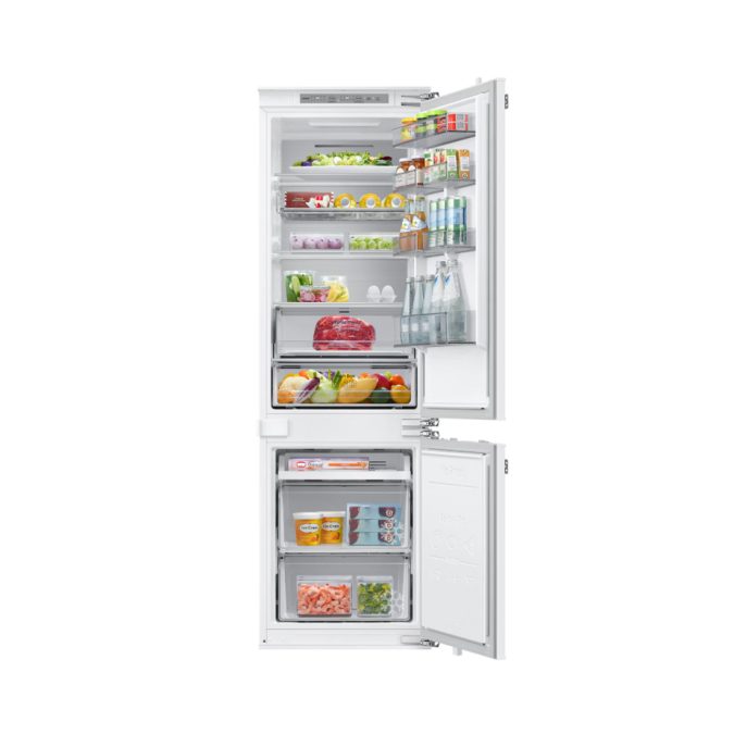 Встраиваемый холодильник с нижней морозильной камерой, Samsung, BRB80F26C1F0WT, 264 л, Объем морозильной камеры 82 л, Mono cooling, Wifi, Белый