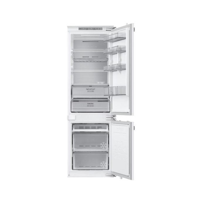 Встраиваемый холодильник с нижней морозильной камерой, Samsung, BRB80F26C1F0WT, 264 л, Объем морозильной камеры 82 л, Mono cooling, Wifi, Белый