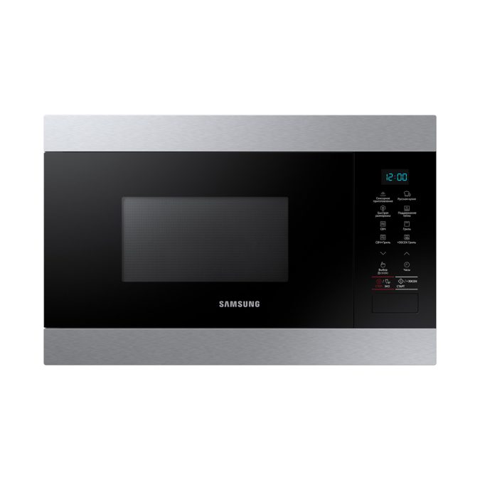 Встраиваемая микроволновая печь, Samsung, MG22M8074AT/BW, Гриль БИО-Керамическое покрытие, Объем 22 л, Мощность 850 Вт, Серый