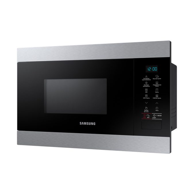 Встраиваемая микроволновая печь, Samsung, MG22M8074AT/BW, Гриль БИО-Керамическое покрытие, Объем 22 л, Мощность 850 Вт, Серый