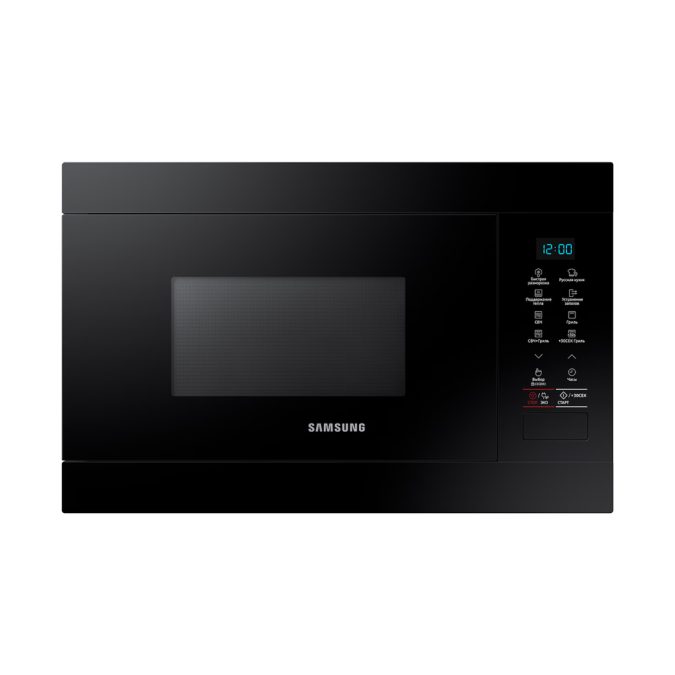 Встраиваемая микроволновая печь, Samsung, MG22M8054AK/BW, Гриль БИО-Керамическое покрытие, Объем 22 л, Мощность 850Вт, Черный