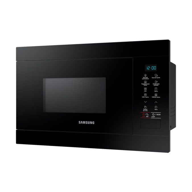 Встраиваемая микроволновая печь, Samsung, MG22M8054AK/BW, Гриль БИО-Керамическое покрытие, Объем 22 л, Мощность 850Вт, Черный