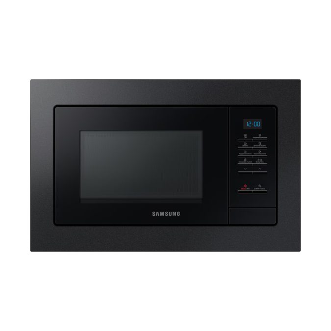 Встраиваемая микроволновая печь ,Samsung ,MS20A7013AB/BW, Соло БИО-Керамическое покрытие, Объем 20 л, Мощность 850Вт, Черный