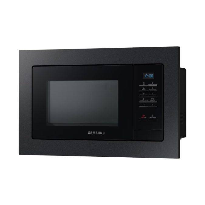 Встраиваемая микроволновая печь ,Samsung ,MS20A7013AB/BW, Соло БИО-Керамическое покрытие, Объем 20 л, Мощность 850Вт, Черный