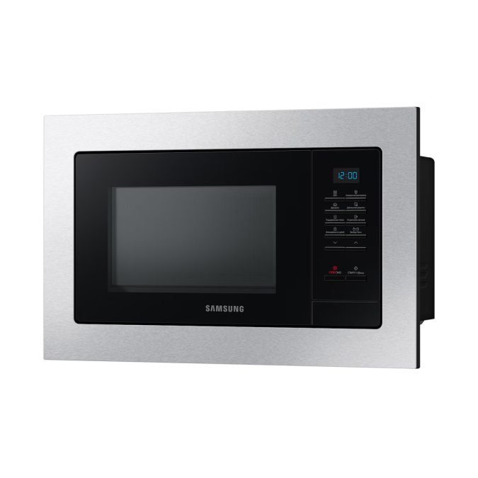 Встраиваемая микроволновая печь ,Samsung ,MS20A7013AT/BW, Соло БИО-Керамическое покрытие, Объем 20 л, Мощность 850Вт, Серый