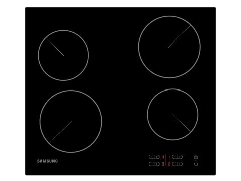 Электрическая варочная панель, Samsung, NZ64T3506AK/WT, Сенсорное управление, 57,5 см, Черный
