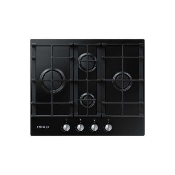 Газовая варочная панель, Samsung, NA64H3010BK/WT, WOK решётка, 60 см, Черный