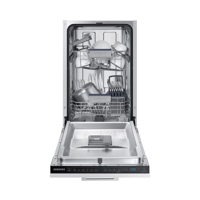 Встраиваемая посудомоечная машина, Samsung, DW50R4040BB/WT, Express Wash, 45 см, Белый
