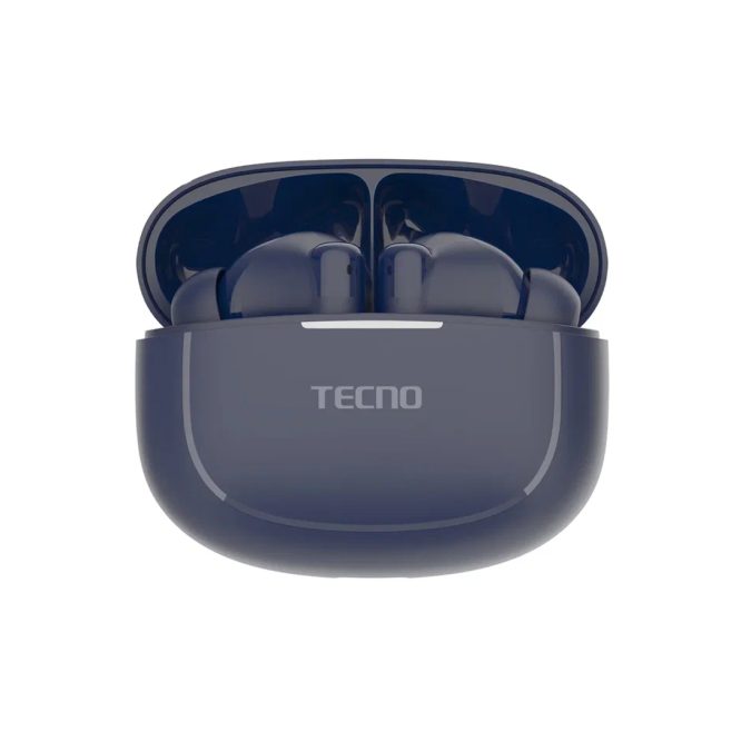 Беспроводные наушники, TECNO, Buds 4 Air , BD04 Air, 20 Гц - 20000 Гц, вес 29 г, 35 мАч (один наушник), 320 мАч (кейс), Bluetooth 5.4, Type-C, (Blue) Синий